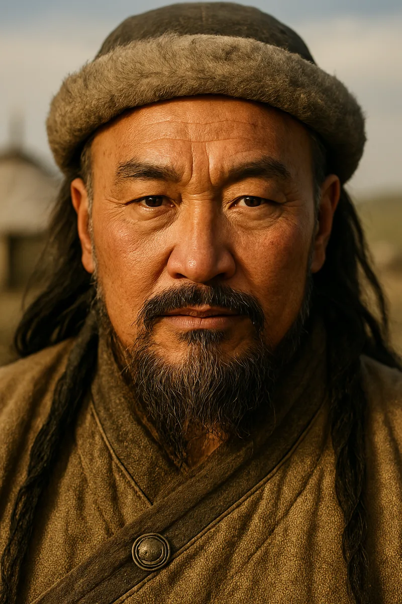 Portrait of Genghis Khan, famous for their inspirational quotes and wisdom