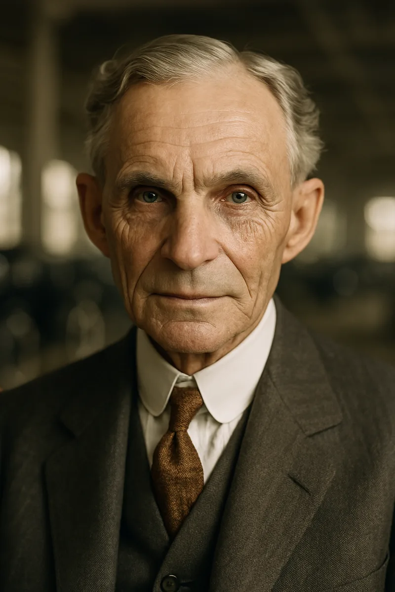 Portrait of Henry Ford, famous for their inspirational quotes and wisdom