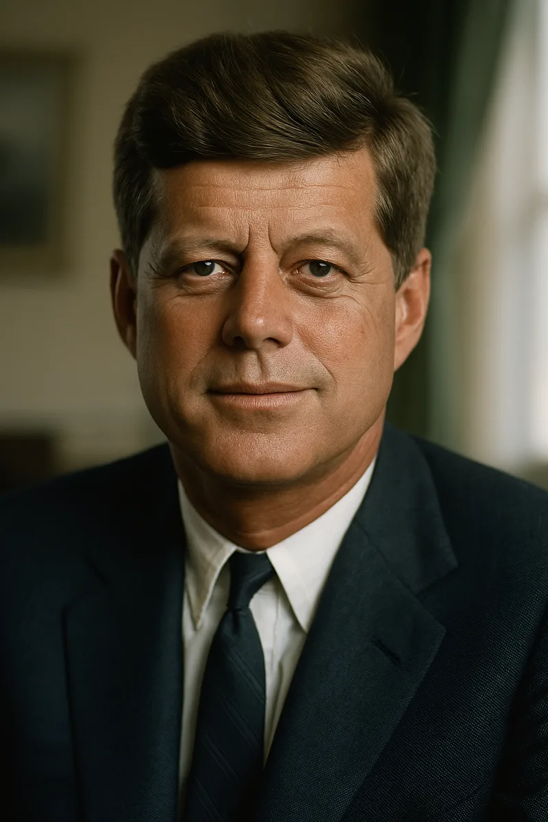 Portrait of John F. Kennedy, famous for their inspirational quotes and wisdom
