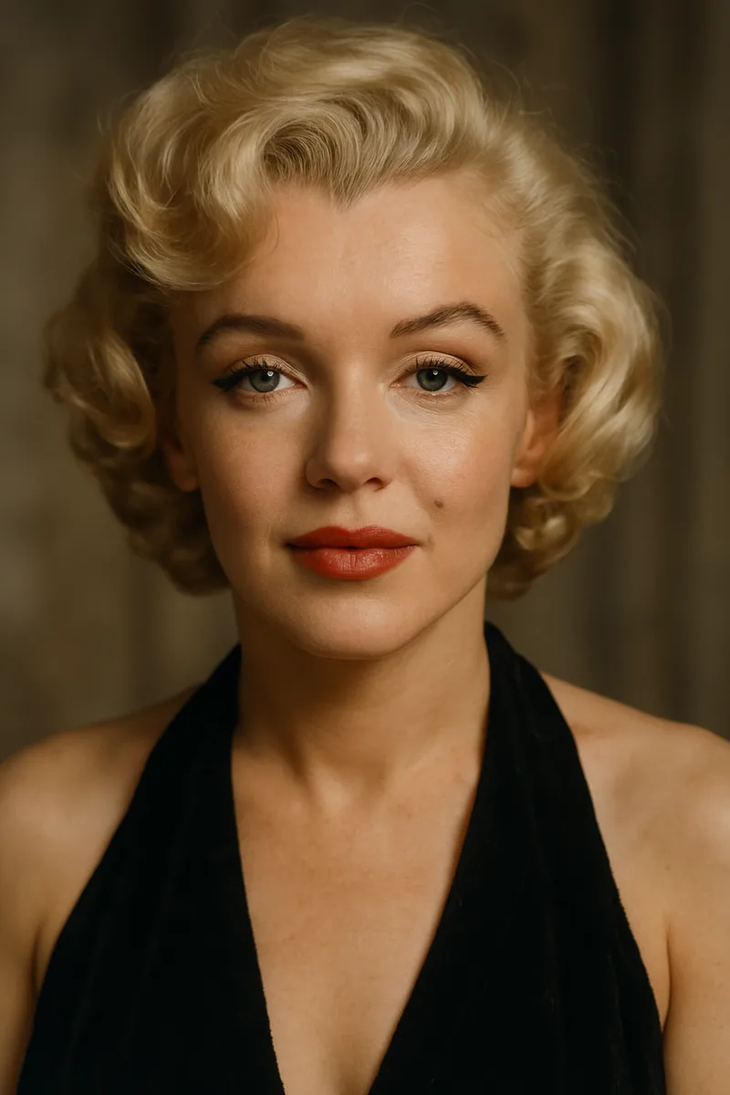 Portrait of Marilyn Monroe, famous for their inspirational quotes and wisdom