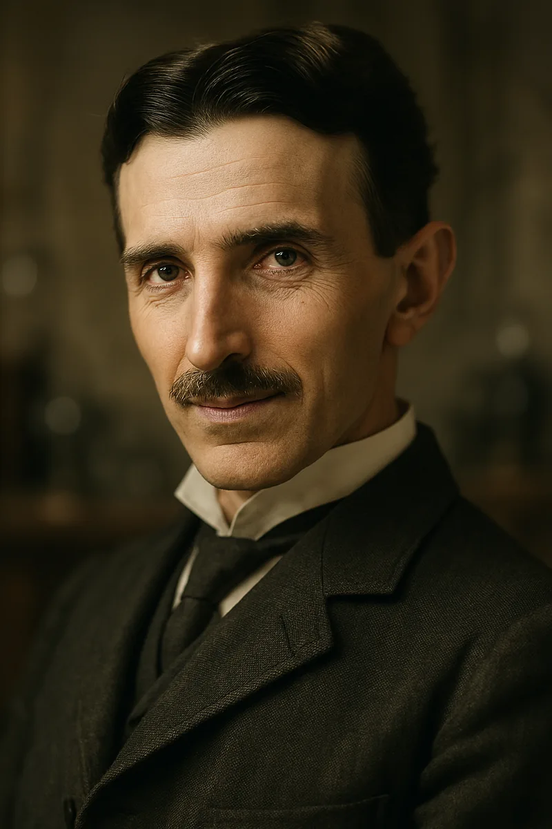 Portrait of Nikola Tesla, famous for their inspirational quotes and wisdom