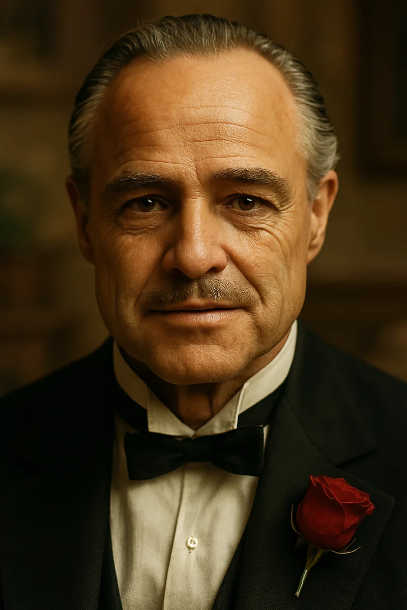 Portrait of Vito Corleone, famous for their inspirational quotes and wisdom